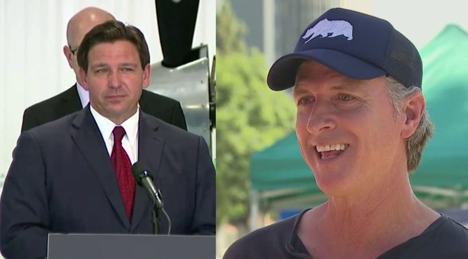 Divergences: DeSantis vs. Newsom